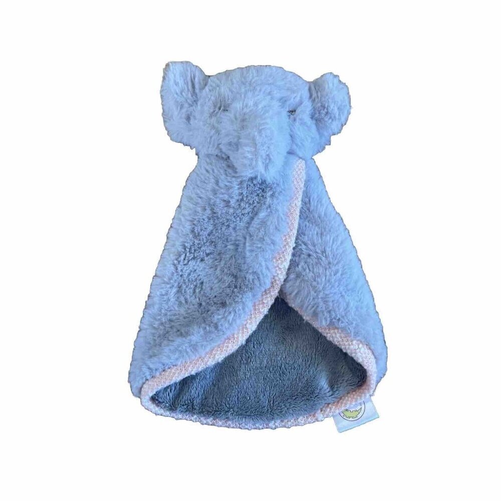 Animal Adventure Sleeping Elephant Lovey Plush 10" Gray Wrapped Security Blanket